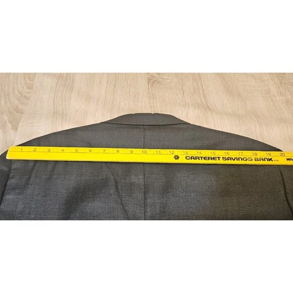 Daniel Cremieux Loro Piana Wool Sport Coat Blazer Two Button Gray Plaid 44L - Picture 15 of 15